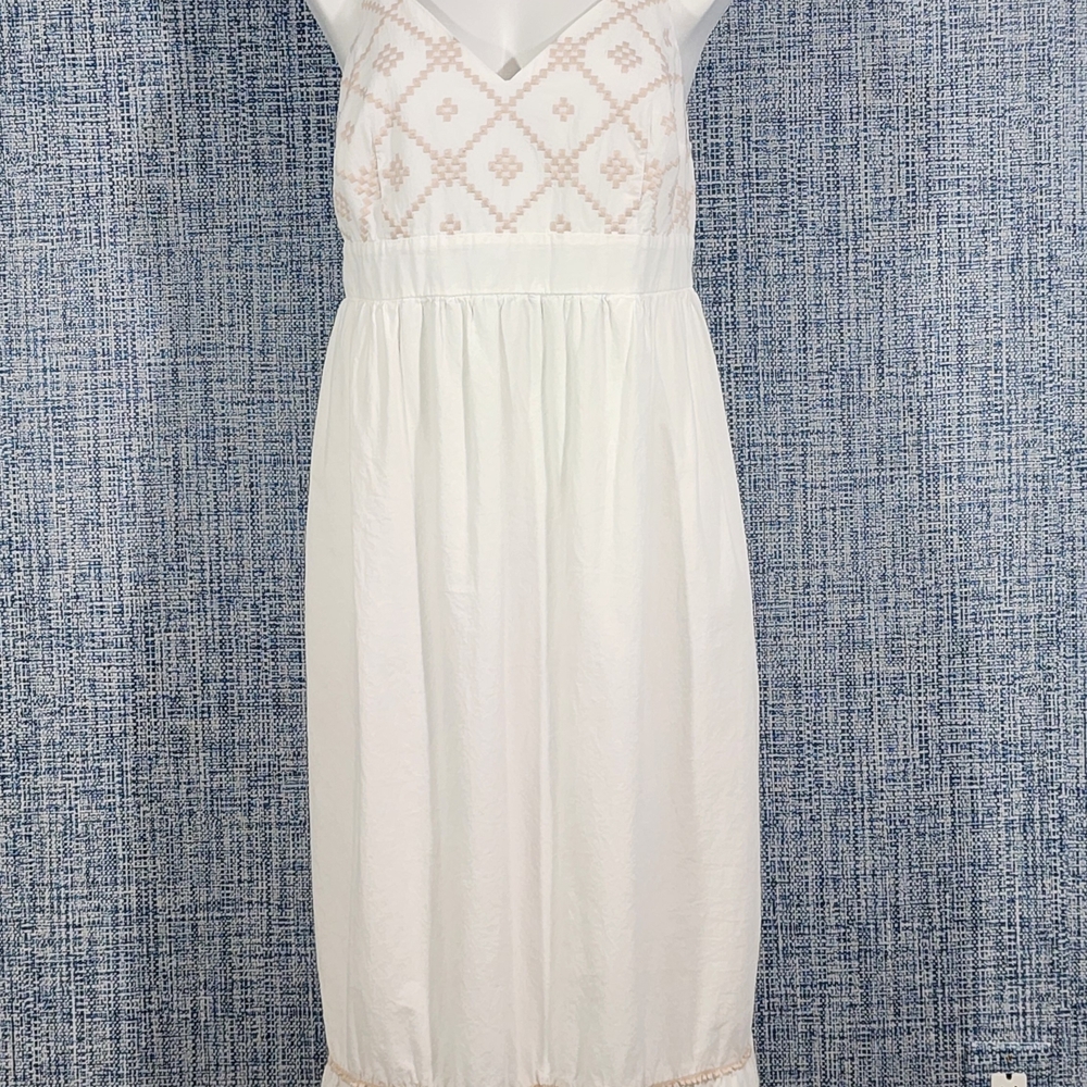 Elegant White and Cream Maxi Dress